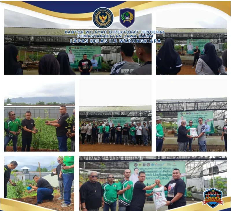 Jaringan Nasional Pemuda Hijau Adakan Gerakan Masyarakat Peduli Lapas, Lapas Warungkiara Tanam Bibit Pohon Untuk Lingkungan Berkelanjutan