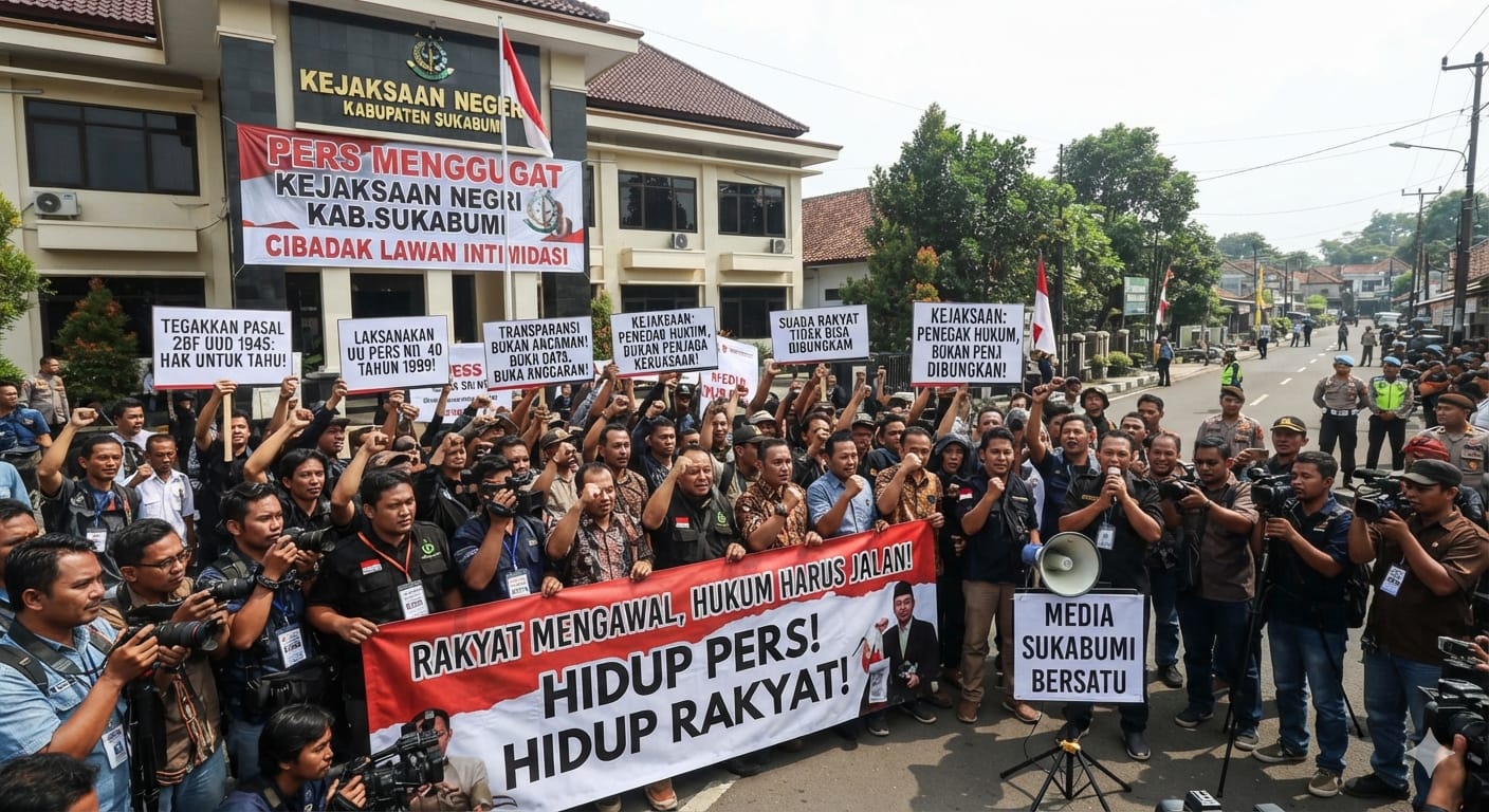 Jaya Taruna Ketua FPII Setwil Jabar Kecam Keras tebang Pilih Pemberian Informasi di Kejaksaan Negeri Sukabumi.